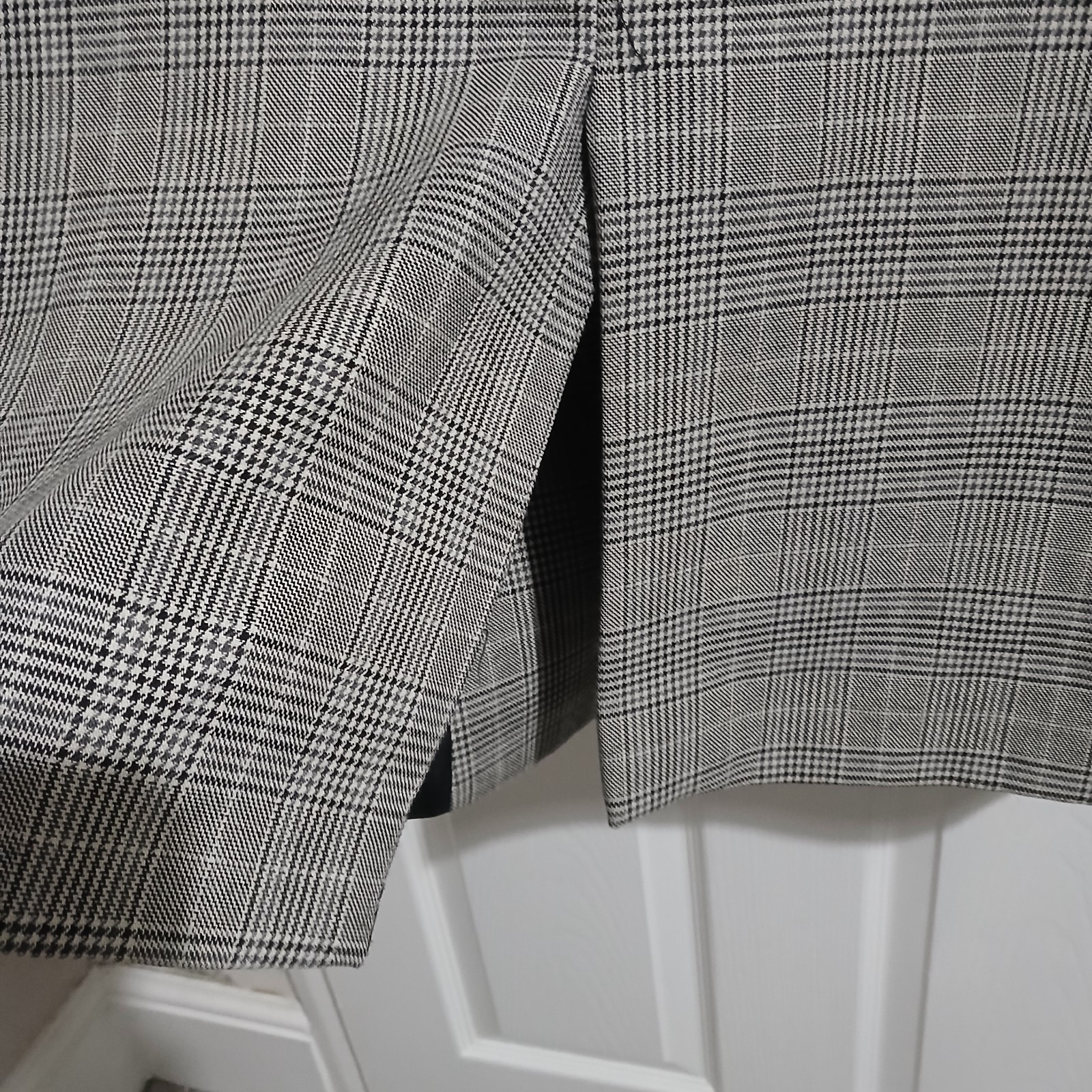 Zara Basic Women's Grey Check Double Breasted Lon… - image 12