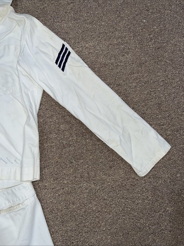 Vtg WWII US Navy Uniform White “Cracker Jack”Sailor Shirt & Pants Men’s Small - Picture 6 of 24