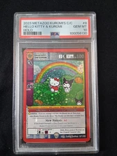 2023 Metazoo CRYPTID CARNIVAL HELLO KITTY AND KUROMI-HOLO PSA GEM 10