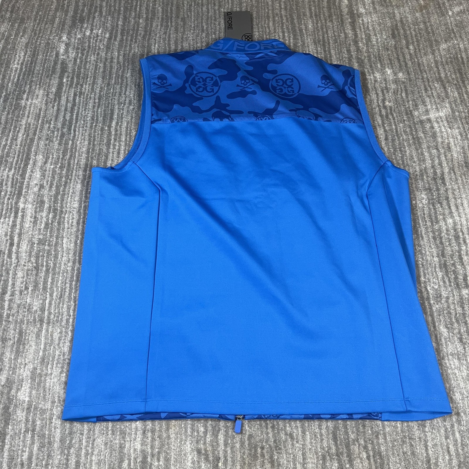 G/FORE Vest Mens XL Blue Surf Skull Camo Lightweight Windbreaker Golf ...