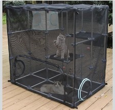 Catio 47 x 31  Indoor Outdoor Cat Enclosure Mega Kit Modular Feline Playpen Mesh