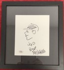 Bill Gallo Signed Sketch Original Joe DiMaggio One Of One Autograph PSA/DNA