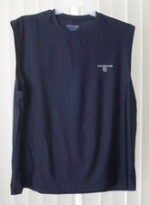 Muscle Shirt Navy Gold's Gym Dri Stretch Size S