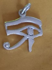 Egyptian Solid Sterling Silver800 Eye Of Horus Pendant Charm From Egypt 3 Grams#