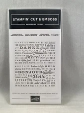 THANKS & HELLO Embossing Folder Stampin Up A23