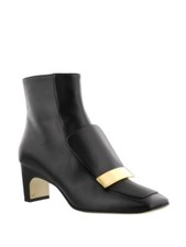 Sergio Rossi Stivaletti Sr1 In Nappa Con Placa  Nr 39 1/2