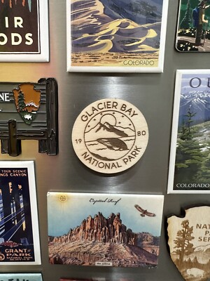 Glacier Bay National Park Souvenir Gift Fridge Wood Magnet NPS | eBay