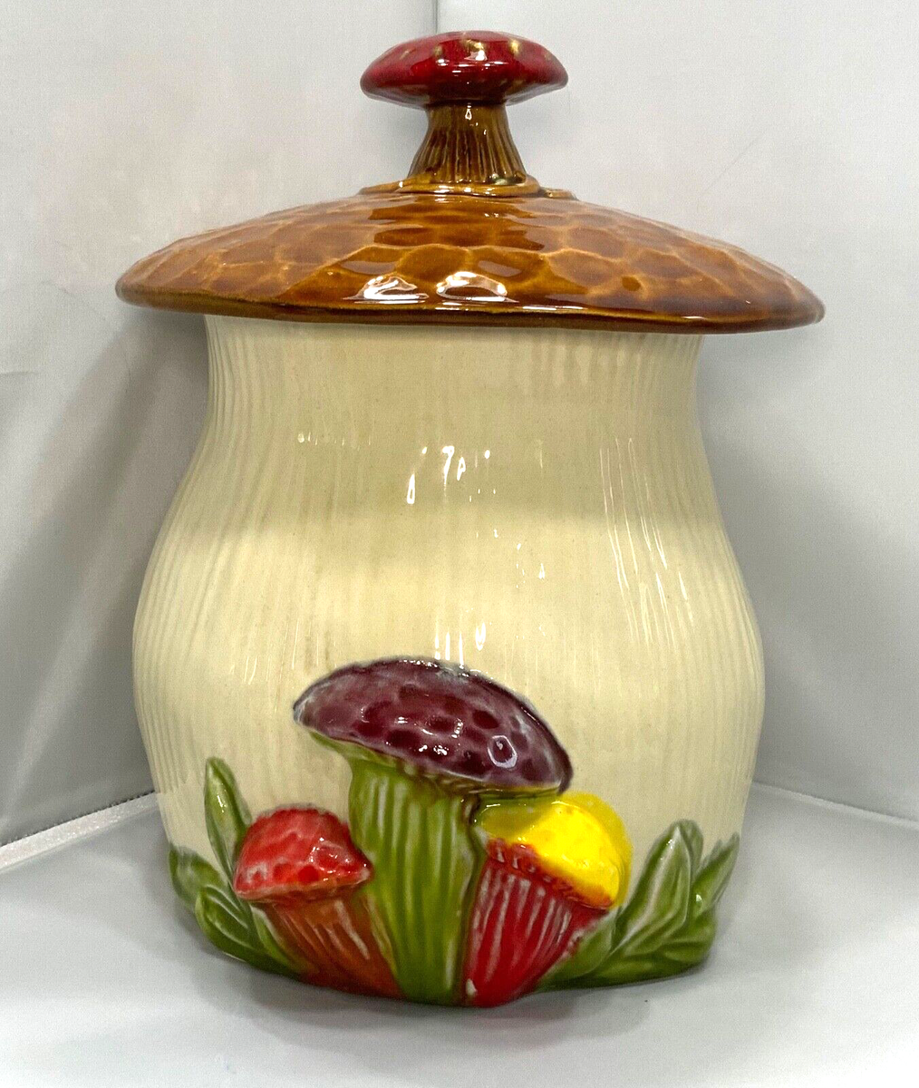 VINTAGE 70'S McCOY MUSHROOM CANISTER/COOKIE JAR 9.5” 501 | eBay