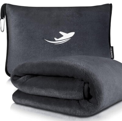 NOWWISH Travel Blanket Pillow - Travel Essentials Gifts for Women on...