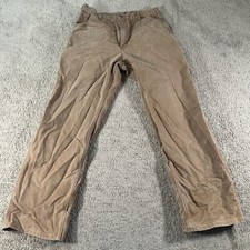 Carhartt Pants Mens 34x32 Beige Carpenter Canvas Dungaree Fit Made In USA