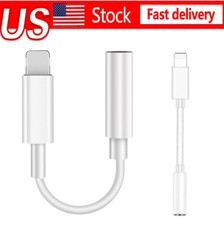 For iPhone Headphone Adapter 3.5mm Jack Aux Cord Dongle Audio Cable Connector