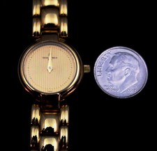 Wristwatch, Lady's, French Michel Herbelin Gold 1 Jewel Quartz NOS 1980s France