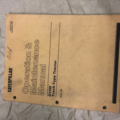 CAT CATERPILLAR D10N D10 TRACK CRAWLER DOZER OPERATION MAINTENANCE MANUAL