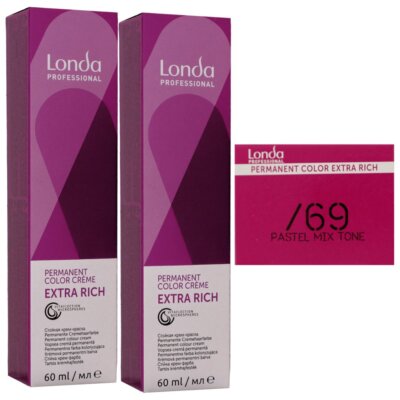 Londa Professional permanente Cremehaarfarbe Extra Rich 2 x 60 ml /69 mixton pas