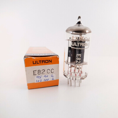 1 X ECC802S TESLA PRODUKTIONSRÖHRE. MARKEN ULTRON E82CC. NOS/NIB.  AA ENA
