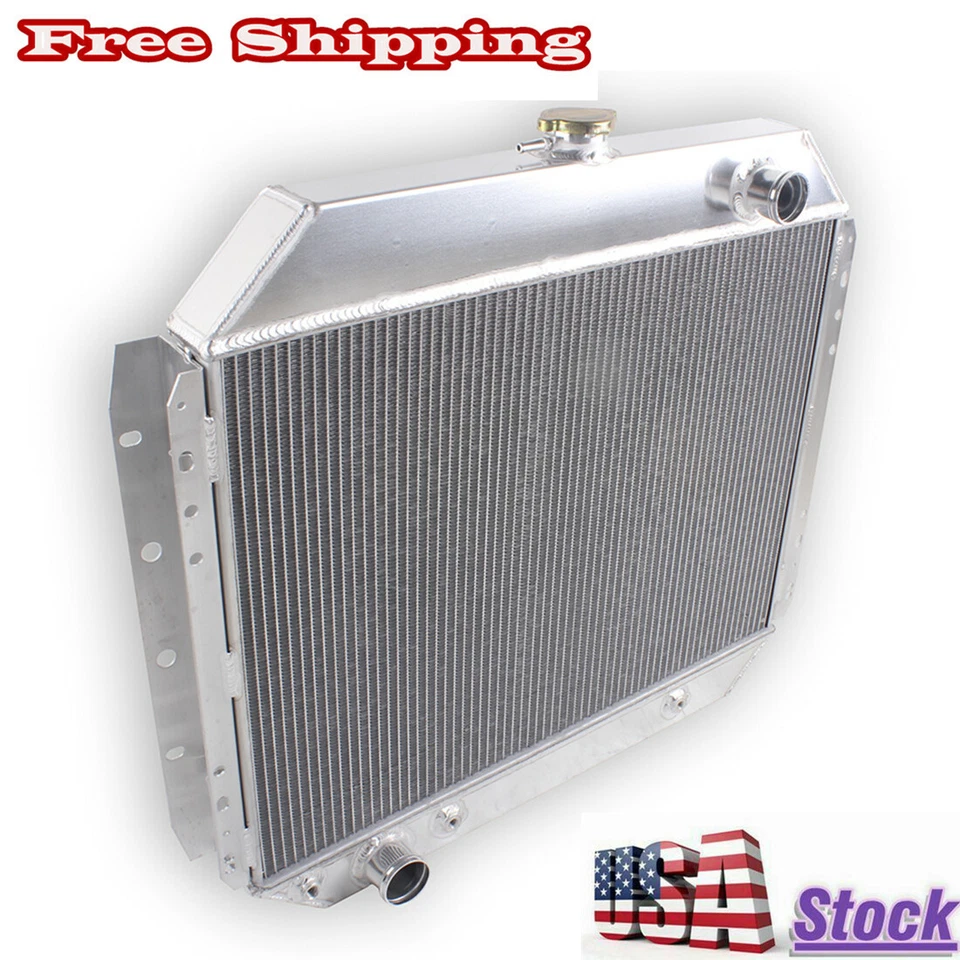 4Row Radiator For 1965 1973 1978 Ford F-Series F100 F150 F250 Truck Bronco 66-79 Foto 3 de 4