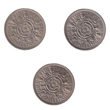 1965-1967 Great Britain Elizabeth II 2 Shillings Coins &ndash; Date Run &ndash; Cupronickel