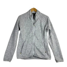 Eddie Bauer Men's Gray Sweater Fleece 1/4 Zip Pullover Sweatshirt Size Medium