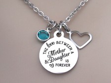 The Love Between a Mother  Daughter Is Forever Necklace, Jewelry Gift Daughter