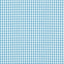 Turquoise Gingham Checkered 1/8” inch Fabric poly cotton 60” wide no stretch