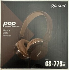 o'o'o Stereo HEADPHONES . Gorsun GS-779 . In-line Microphone Volume Play Control