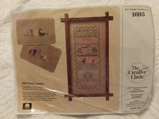 Vtg. 1988 The Creative Circle Family Sampler Counted cross stitch kit 1693