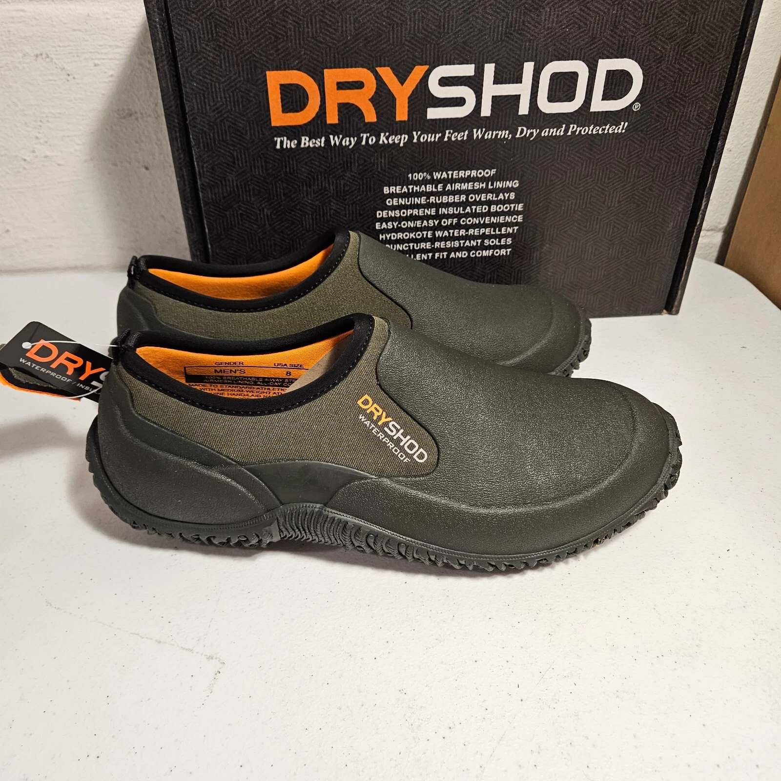 Dryshod Legend Camp Shoe - Men's Sz. 8 - Waterproof - Moss/Grey - LGD-MS-MS