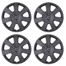 15 Set Of 4 Black Matte Wheel Covers Snap On Hub Caps Fit R15 Tire Steel Rim 15 Set Of 4 Black Matte Wheel Covers Snap On Hub Caps Fit R15 Tire Steel Rim