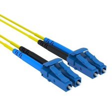 0.5m LC/LC Duplex 9/125 Single Mode Fiber Patch Cable Yellow