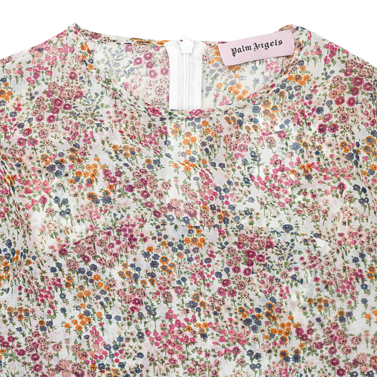 PALM ANGELS ABITO DA GIORNO MULTICOLORE ROSA ROMANTICO FIORE ANGELI PALMA NUOVO CON ETICHETTE TAGLIA 40 $1575