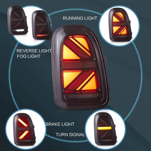 Pair Tail Light Assembly For BMW Mini Countryman F60 2017-2020 Rear Lamps Smoked - Picture 5 of 14