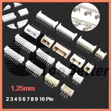 JST XH1.25mm Plug Sockets Connector Pin Header Terminals 2 3 4 5 6 7 8 9 10 Pins