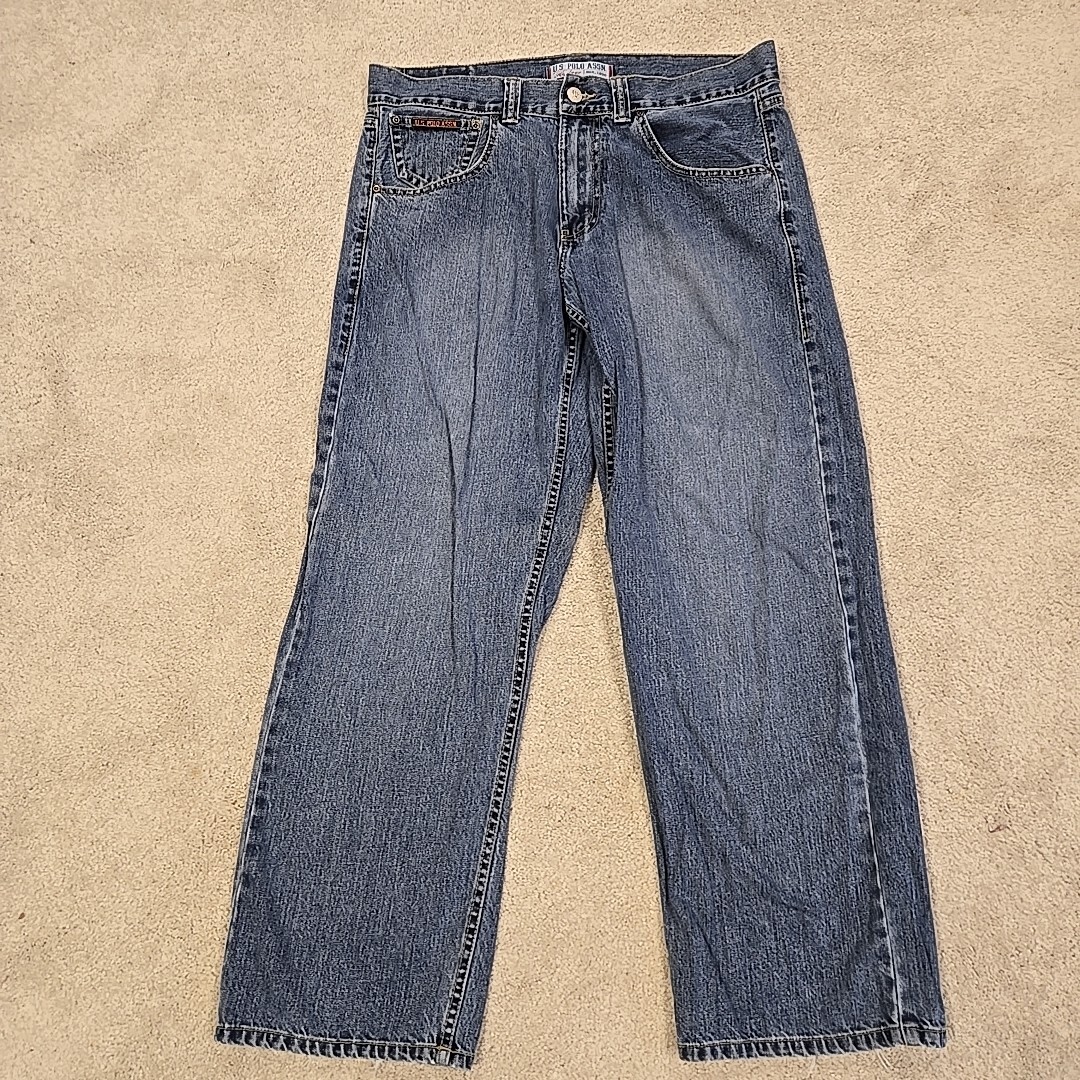 Vintage Polo Assn Heritage 36x32 Blue Bootcut Med Wash Men's Denim Jeans