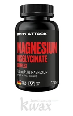 (EUR 178,61/kg) Body Attack - Magnesium Bisglycinate Complex - 120 Kapseln