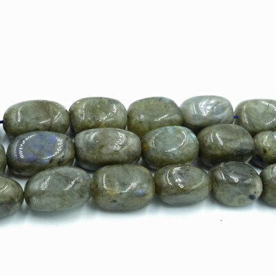 Nellys Strang Labradorit Nuggets   Edelsteine Perlen Strang 8 Perlen