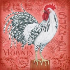 Ceramic Backsplash Tile Mural Rooster Kitchen/Bathroom - Roosters at Sunrise B