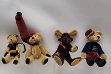 Boyds Bears T.F. Wuzzies 3 Miniature Bears, 1 Minature Moose, Lot Of 4 1990s