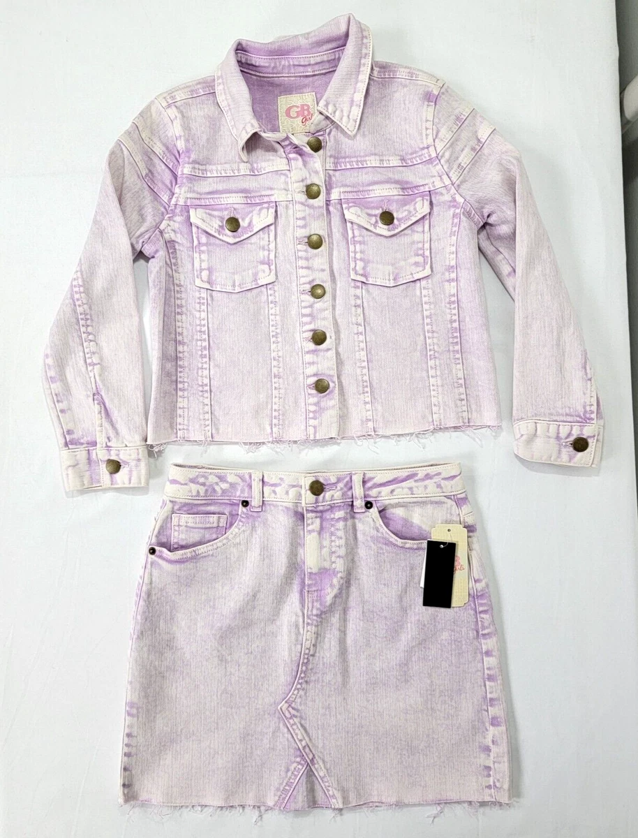 Lilac denim sale skirt and jacket