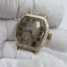 1926 Elgin Grade 464 Art Deco 3/0s 15j Gold Filled Watch - Parts/Repair