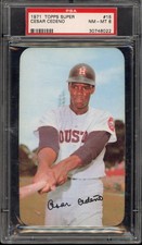 1971 Topps Super #15 Cesar Cedeno PSA 8 Houston Astros
