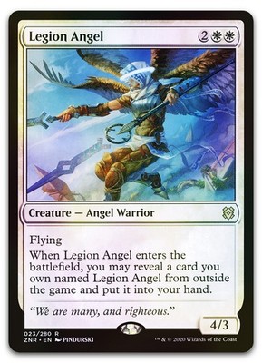 Legion Angel #23 (Foil) (NM) Zendikar Rising ZNR Magic MTG