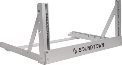 4U Aluminum 2-Post Desktop Open-Frame Rack Angle Adjustable for Audio/Video