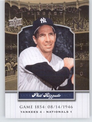 2008 Upper Deck Yankee Stadium Legacy #1854 Phil Rizzuto