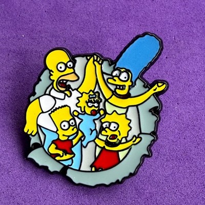 Pin Badge Anstecker, Simpsons, Homer Marge Bart Lisa Maggie Simpson