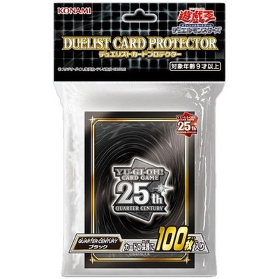 Yu-Gi-Oh! OCG Sleeves 25th Quarter Century schwarz 100 Stück Japan Protector Konami
