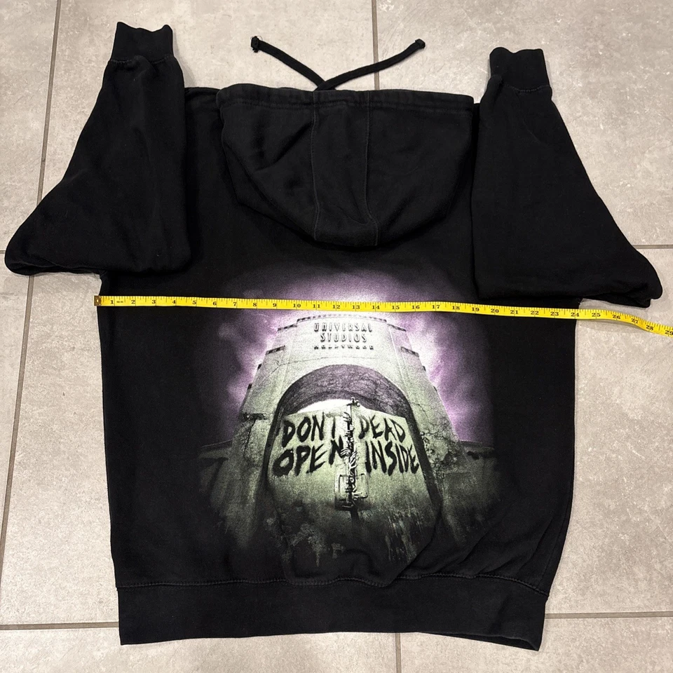 Universal Studios The Walking Dead Attraction AMC Sudadera con Capucha Negra Hombres XL Foto 3 de 4