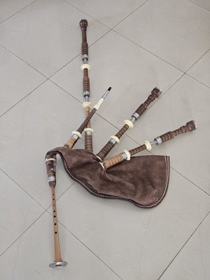Highland Bagpipe Full Size Scottish Bagpipes For Parts Or Repairs LOT#GBH6482-W