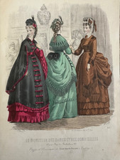 Lot de 14 superbes gravures anciennes du Moniteur des Dames 1870
