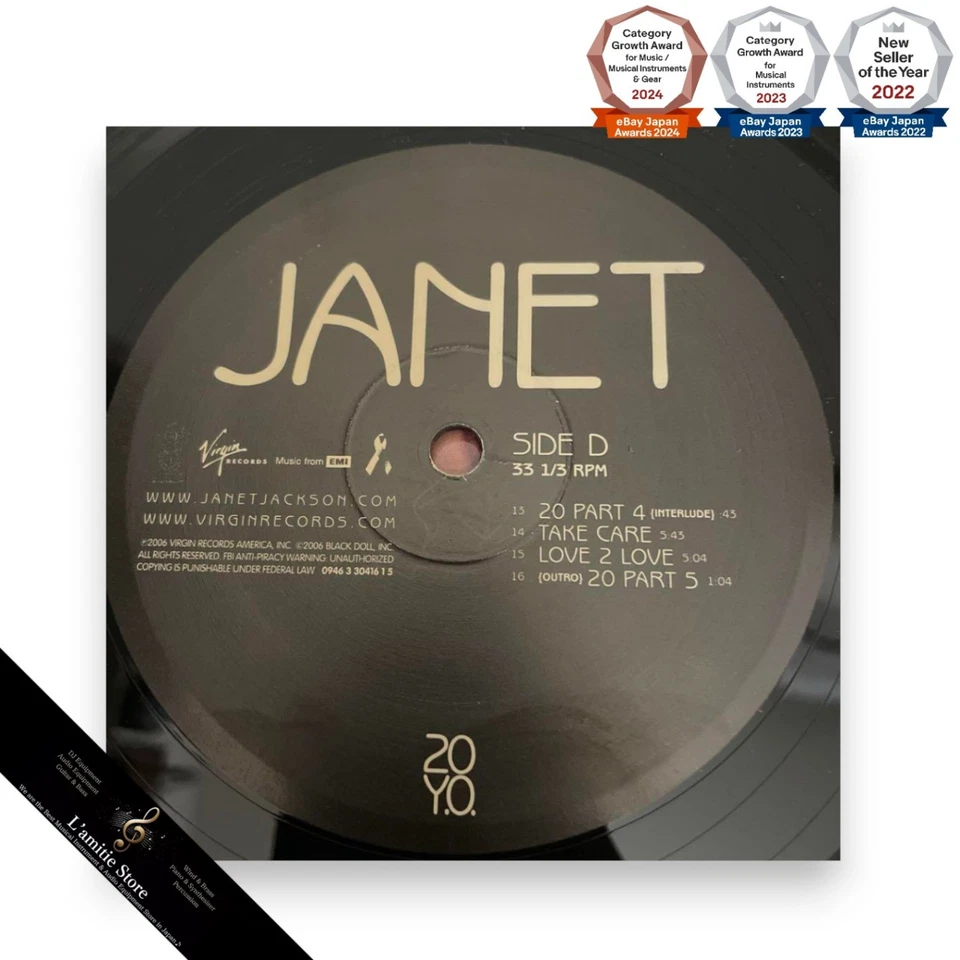 Janet Jackson 20 Y.O. Record Super Popular Edition New - Image 4 of 4