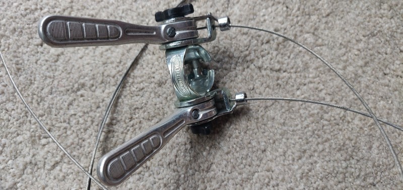 NOS vintage Shimano Downtube Shifters Levers Band-on